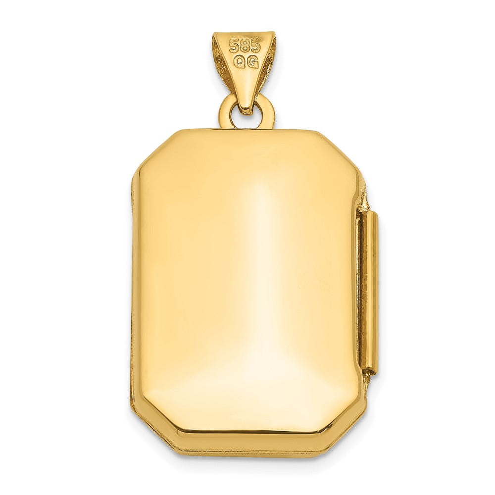 10k 20mm Fancy Rectangle Locket