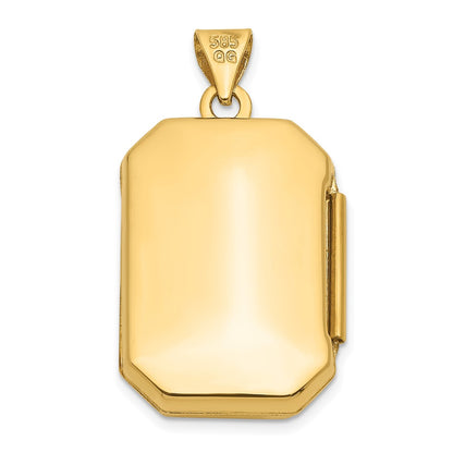 10k 20mm Fancy Rectangle Locket
