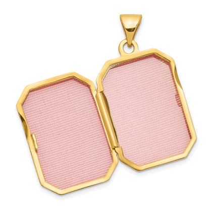 10k 20mm Fancy Rectangle Locket