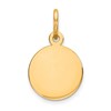 10K Plain .018 Gauge 9.5x9.5mm Circular Engravable Disc Charm