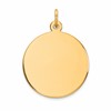 10K Plain .018 Gauge 19x19mm Circular Engravable Disc Charm