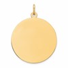 10K Plain .018 Gauge 21.25x21.25mm Circular Engravable Disc Charm