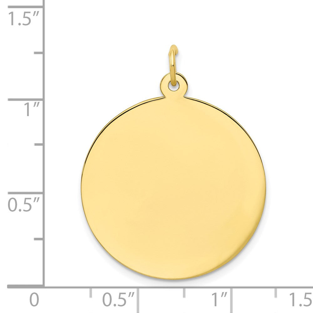 10K Plain .013 Gauge 25x25mm Circular Engravable Disc Charm