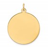 10K Plain .018 Gauge 25x25mm Circular Engravable Disc Charm