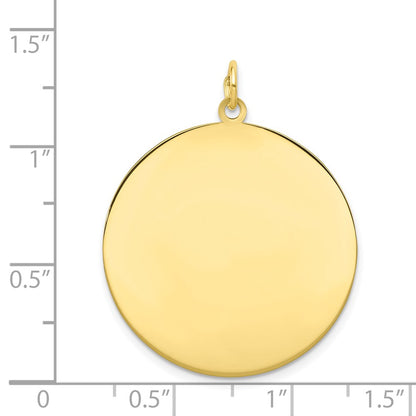 10K Plain .018 Gauge 28.5x28.5mm Circular Engravable Disc Charm
