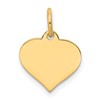 10k Plain .013 Gauge 12x10.5mm Heart Disc Charm