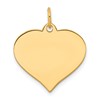 10k Plain .013 Gauge 19.3x16.9mm Heart Disc Charm