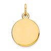 10K Plain .018 Gauge 11.5x11.5mm Round Disc Charm
