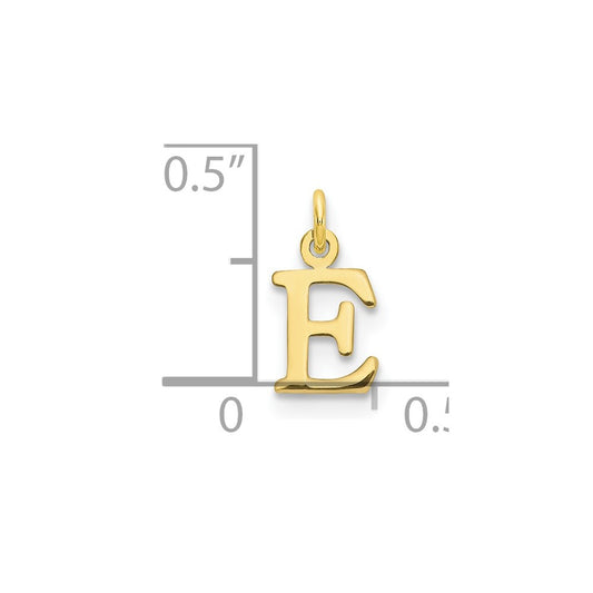 10k Cut-out Letter E Initial Charm
