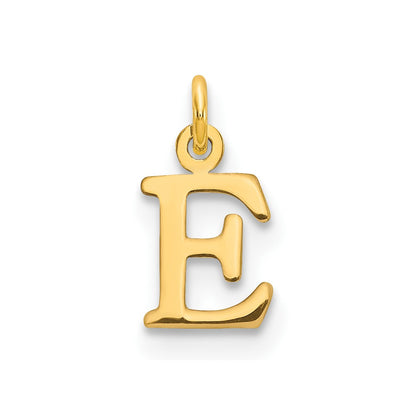 10k Cut-out Letter E Initial Charm