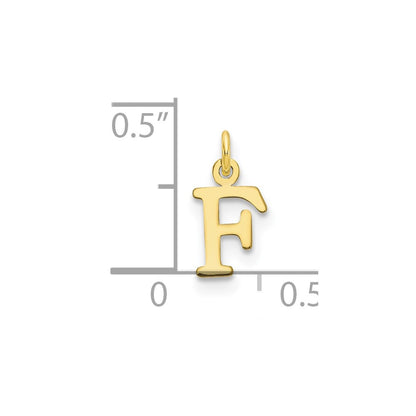 10k Cut-out Letter F Initial Charm
