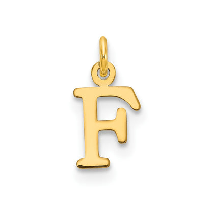 10k Cut-out Letter F Initial Charm