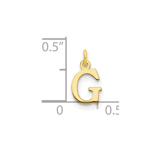 10k Cut-out Letter G Initial Charm