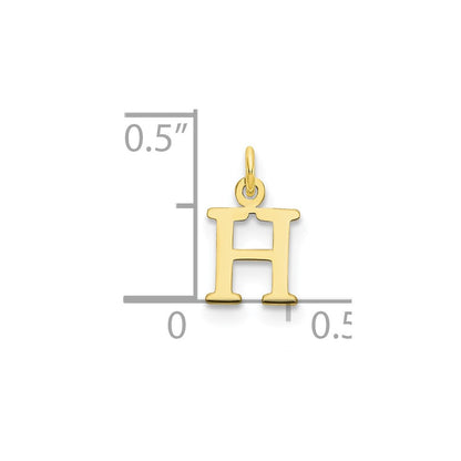 10k Cut-out Letter H Initial Charm