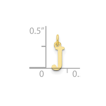 10k Cut-out Letter J Initial Charm