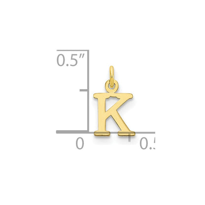 10k Cut-out Letter K Initial Charm