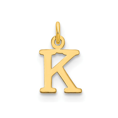 10k Cut-out Letter K Initial Charm
