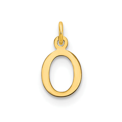 10k Cut-out Letter O Initial Charm