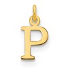 10k Cut-out Letter P Initial Charm