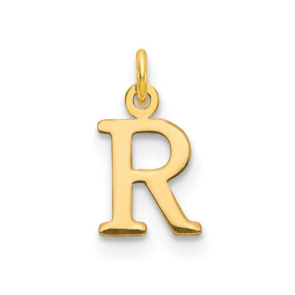 10k Cut-out Letter R Initial Charm