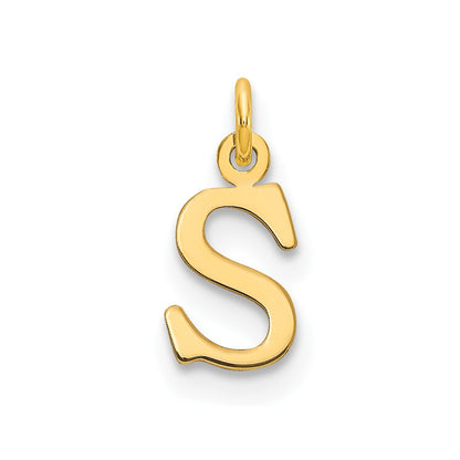 10k Cut-out Letter S Initial Charm