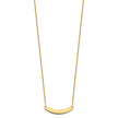10k Yellow Gold Small Curved Blank Bar Necklace