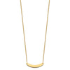 10k Yellow Gold Small Curved Blank Bar Necklace