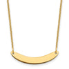 10k Yellow Gold Small Curved Blank Bar Necklace