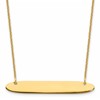 10k Yellow Gold Medium Oblong Blank Bar Necklace