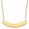 10k Yellow Gold Medium Curved Blank Bar Necklace