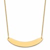10k Yellow Gold Medium Curved Blank Bar Necklace