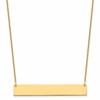 10k Yellow Gold Large Blank Bar Necklace