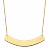 10k Yellow Gold Large Curved Blank Bar Necklace