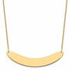 10k Yellow Gold Large Curved Blank Bar Necklace