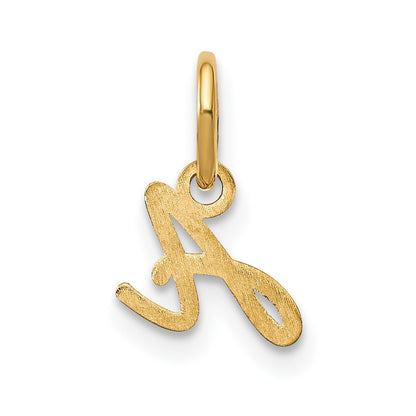10k Upper Case Script Letter A Initial Charm