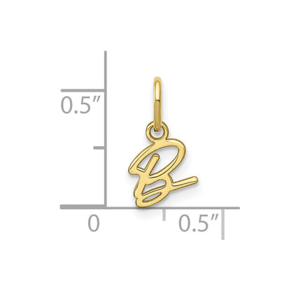 10k Upper Case Script Letter B Initial Charm