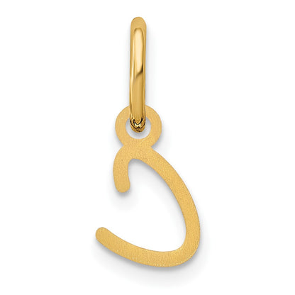 10k Upper Case Script Letter C Initial Charm
