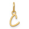 10k Upper Case Script Letter C Initial Charm