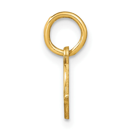 10k Upper Case Script Letter D Initial Charm