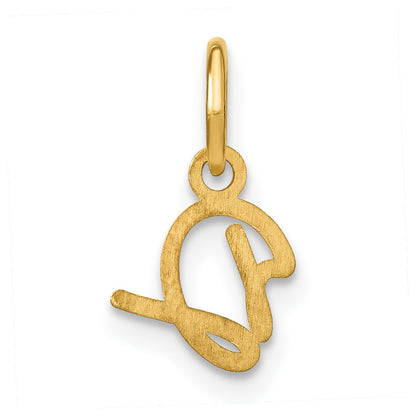 10k Upper Case Script Letter D Initial Charm
