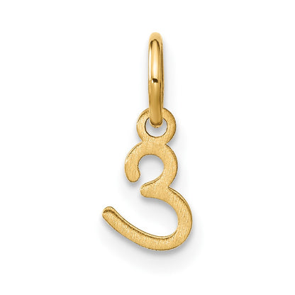 10k Upper Case Script Letter E Initial Charm