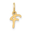 10k Upper Case Script Letter F Initial Charm