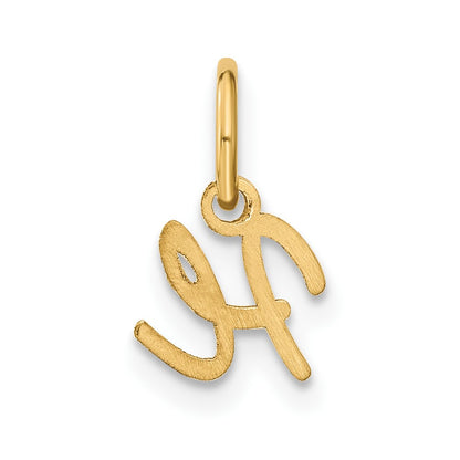 10k Upper Case Script Letter H Initial Charm
