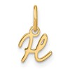 10k Upper Case Script Letter H Initial Charm