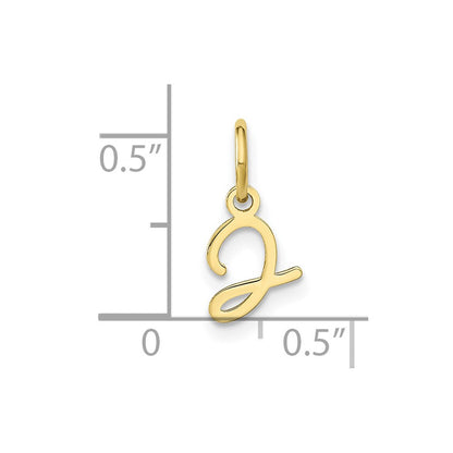 10k Upper Case Script Letter J Initial Charm