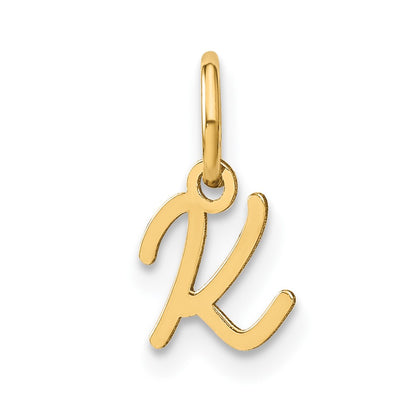 10k Upper Case Script Letter K Initial Charm