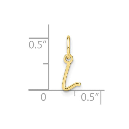10k Upper Case Script Letter Y Initial Charm