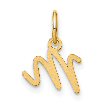 10k Upper Case Script Letter M Initial Charm