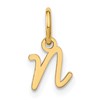 10k Upper Case Script Letter N Initial Charm