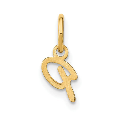 10k Upper Case Script Letter P Initial Charm